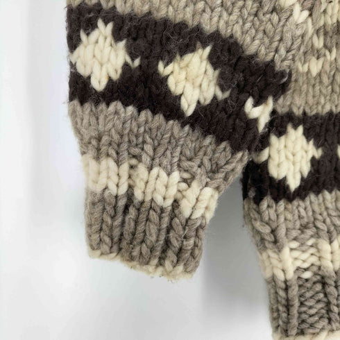 COWICHAN INDIAN ジップアップ カウチンニットセーター メンズ