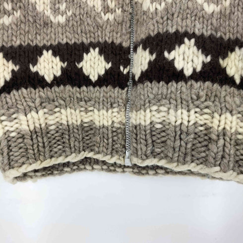 COWICHAN INDIAN ジップアップ カウチンニットセーター メンズ