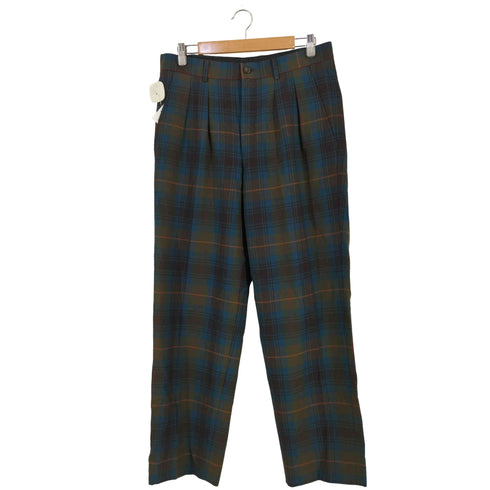 ALBA UOMO タータンチェックスラックスパンツ メンズ LL