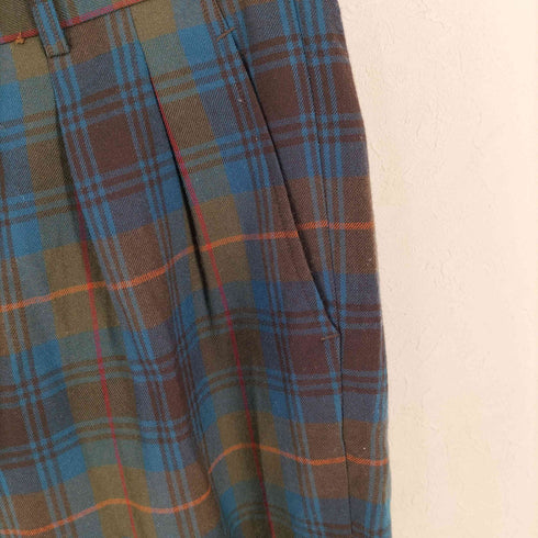 ALBA UOMO タータンチェックスラックスパンツ メンズ LL