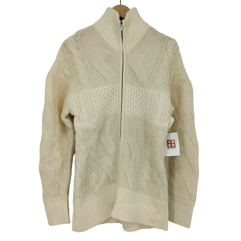 シャルルシャトン charles chaton mix cable knit cardigan レディース