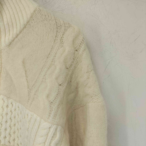 シャルルシャトン charles chaton mix cable knit cardigan レディース