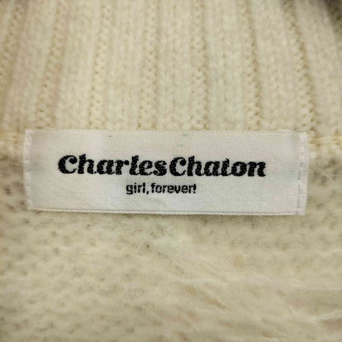シャルルシャトン charles chaton mix cable knit cardigan レディース