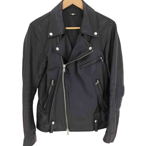 フリークスストア FREAKS STORE 羊革 ラムレザー ダブルジップ IDEALジップ ダブルブレスト ライダース ジャケット メンズ 38