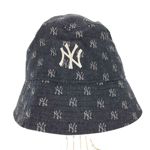 ニューエラ NEW ERA チームロゴ刺繍 モノグラム総柄バケットハット メンズ