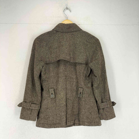 バーバリーロンドン BURBERRY LONDON カラーネップ加工比翼ウールジャケット レディース 40