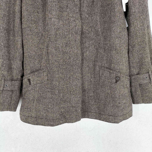 バーバリーロンドン BURBERRY LONDON カラーネップ加工比翼ウールジャケット レディース 40