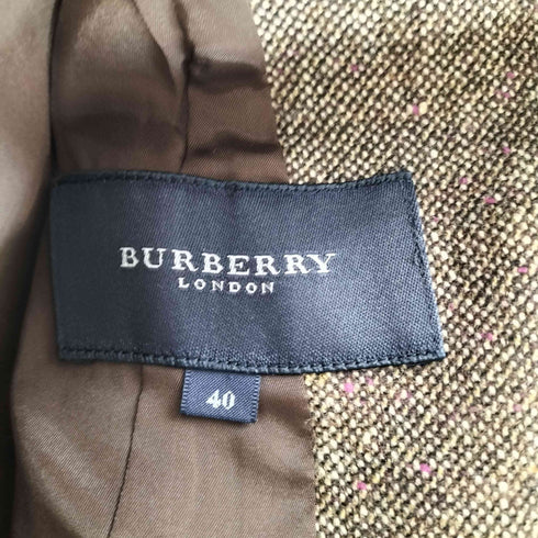 バーバリーロンドン BURBERRY LONDON カラーネップ加工比翼ウールジャケット レディース 40