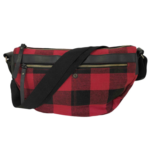 ウールリッチ WOOLRICH バッファローチェック キャンバス ショルダーバッグ メンズ