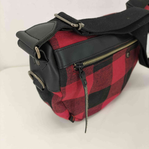 ウールリッチ WOOLRICH バッファローチェック キャンバス ショルダーバッグ メンズ