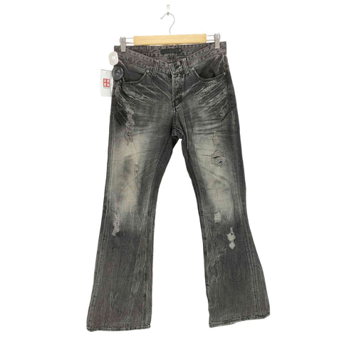 フーガ FUGA ダメージ加工 フレア デニム パンツ Y2K メンズ 46