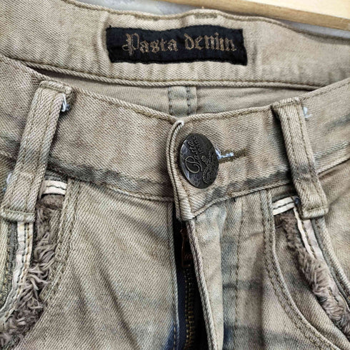 Pasta Denim ダメージ加工 ブリーチウォッシュ スタッズ パンツ Y2K メンズ 30