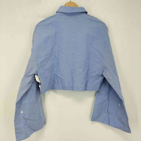 ザラ ZARA クロップドポプリンシャツ レディース import:M