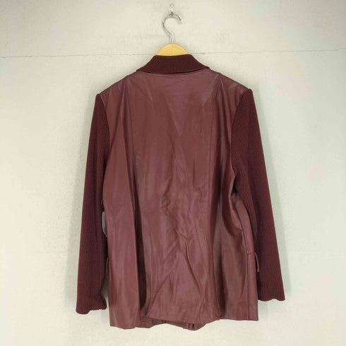 ジバンシィ GIVENCHY glamour ショールカラー ニット切替レザージャケット レディース EUR:44