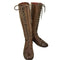 VIBRAMソール レザーロングブーツ ニーハイブーツ Y2K フェアリーグランジ レディース