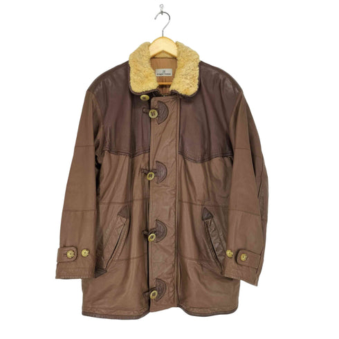 R-1 pour homme ヨーク切替 レザージャケット メンズ