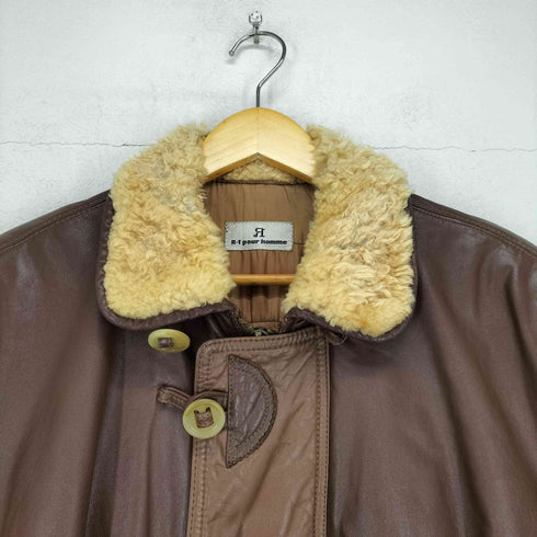 R-1 pour homme ヨーク切替 レザージャケット メンズ