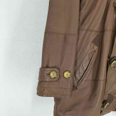 R-1 pour homme ヨーク切替 レザージャケット メンズ