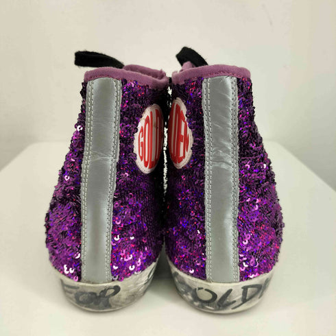 ゴールデングース GOLDEN GOOSE グリッター ラメ ハイカット スニーカー ヴィンテージ加工 メンズ S40