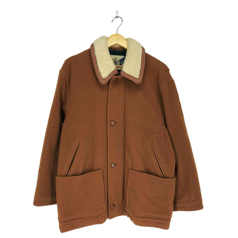 VERAVESTE 襟ボア ウールランチコート メンズ JPN:M