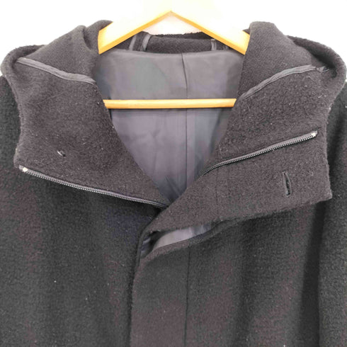 テットオム TETE HOMME モヘア混 比翼ジップ フーデッドコート メンズ JPN:L