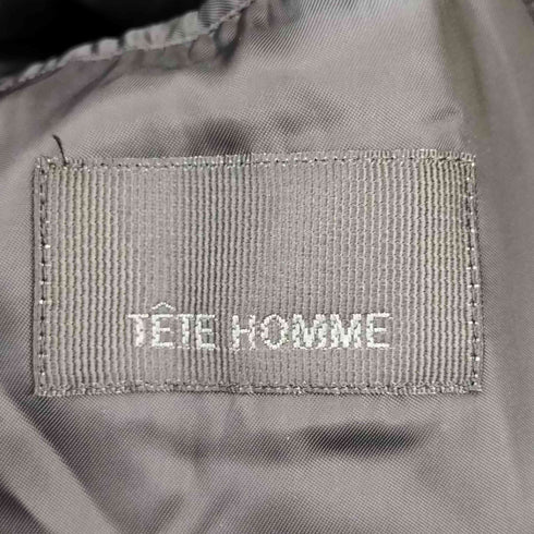 テットオム TETE HOMME モヘア混 比翼ジップ フーデッドコート メンズ JPN:L