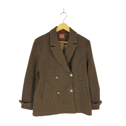 SINCE THEN ウール ヘリンボーン カレッジ ブレザー レディース 165/88A