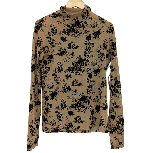 マルテ MARTE Floral High Neck Sheer Top フローラルハイネックシアートップス レディース