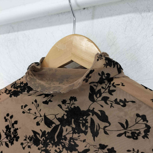 マルテ MARTE Floral High Neck Sheer Top フローラルハイネックシアートップス レディース