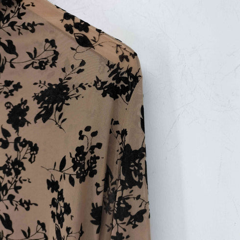 マルテ MARTE Floral High Neck Sheer Top フローラルハイネックシアートップス レディース