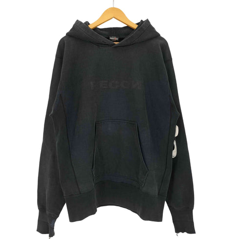 RECON 90-00s 同色ラメインク ロゴプリント プルオーバーパーカー メンズ import:L