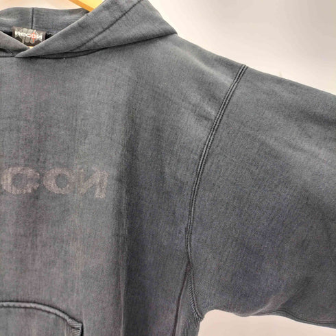 RECON 90-00s 同色ラメインク ロゴプリント プルオーバーパーカー メンズ import:L