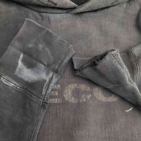 RECON 90-00s 同色ラメインク ロゴプリント プルオーバーパーカー メンズ import:L