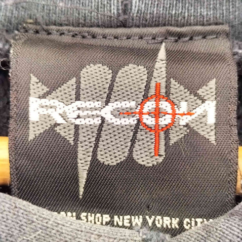 RECON 90-00s 同色ラメインク ロゴプリント プルオーバーパーカー メンズ import:L