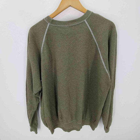 ヘインズ Hanes 80-90S USA製 WAKE UP AMERICA プリント ステッチ ラグラン スウェット トレーナー メンズ import:XL