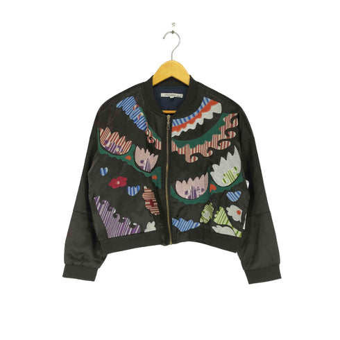 COCO&KISS ショート丈 刺繍デザインブルゾン レディース import:M