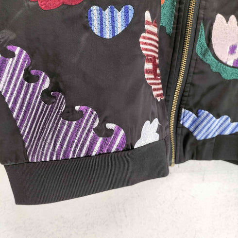 COCO&KISS ショート丈 刺繍デザインブルゾン レディース import:M