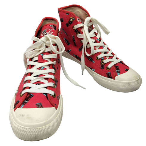 コカコーラ Coca-Cola UBIQ コラボ NATHELIE H 総柄 ハイカット スニーカー メンズ JPN:28