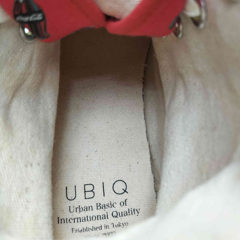 コカコーラ Coca-Cola UBIQ コラボ NATHELIE H 総柄 ハイカット スニーカー メンズ JPN:28