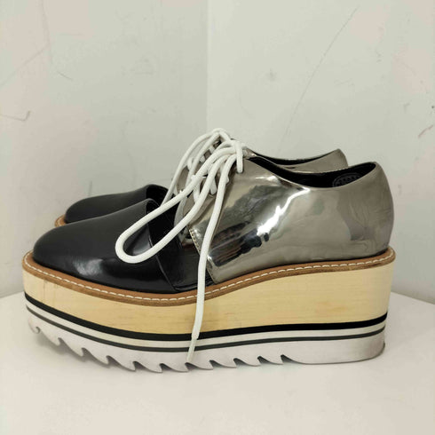 ジェフリーキャンベル Jeffrey Campbell ウッドソール 厚底 レースアップシューズ レディース 36