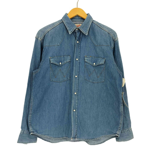 ラングラー Wrangler 70s 白タグ 復刻 デニム ウエスタンシャツ メンズ FREE