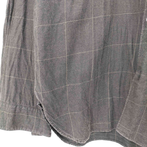 マーガレットハウエル MARGARET HOWELL コットンウール ブロックチェック 長袖 シャツ メンズ JPN:M