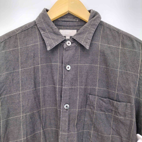 マーガレットハウエル MARGARET HOWELL コットンウール ブロックチェック 長袖 シャツ メンズ JPN:M