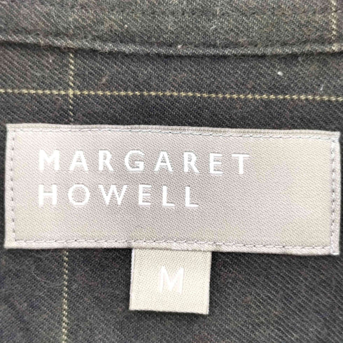 マーガレットハウエル MARGARET HOWELL コットンウール ブロックチェック 長袖 シャツ メンズ JPN:M
