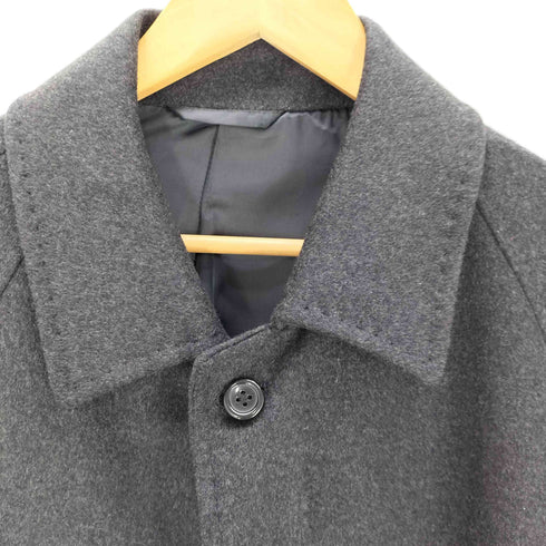 カシミヤ100 比翼ステンカラーコート メンズ JPN:M