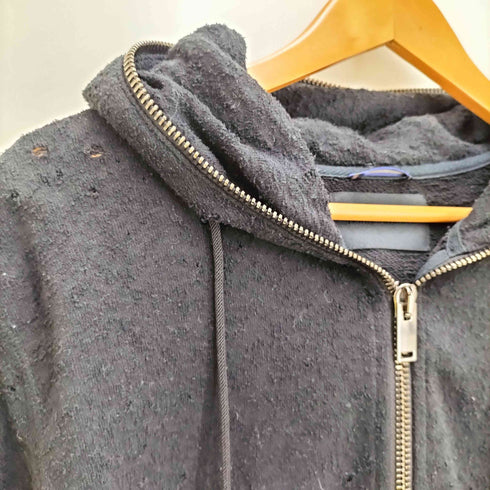 ジュンハシモト junhashimoto ANA ZIP PARKA ラッカーニジップ ダメージ加工 ダブルジップ フーデッドパーカー メンズ JPN:4