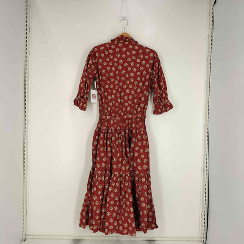 ピンクハウス PINK HOUSE 花柄 ドット ティアード シャツワンピース レディース