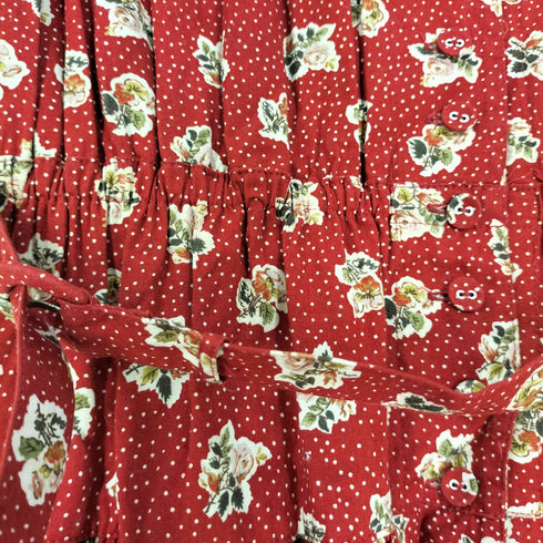 ピンクハウス PINK HOUSE 花柄 ドット ティアード シャツワンピース レディース