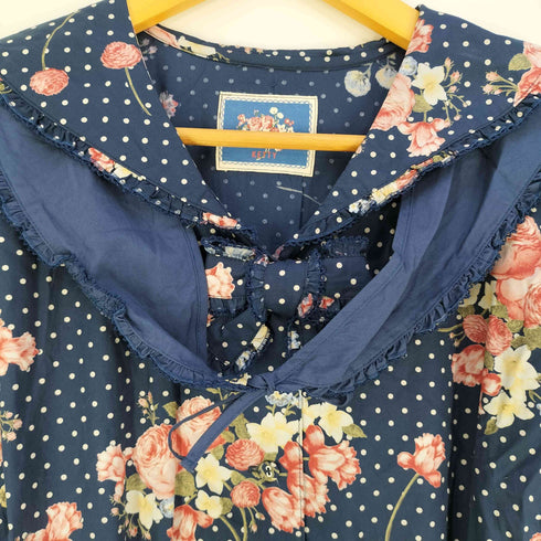 ケティー KETTY 花柄 ドット 半袖フリルワンピース レディース JPN:M