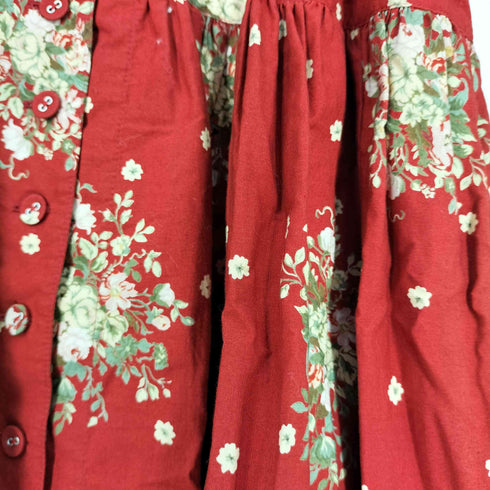 ピンクハウス PINK HOUSE 花柄 プリーツ ティアード シャツワンピース レディース